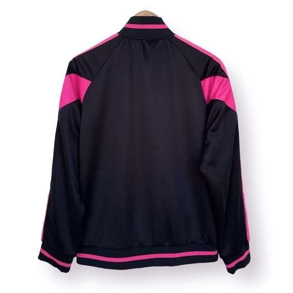 Victorious Colorblock Reflective Neon Stripe Band Jacket Activewear Zip Pockets - Picture 5 of 11